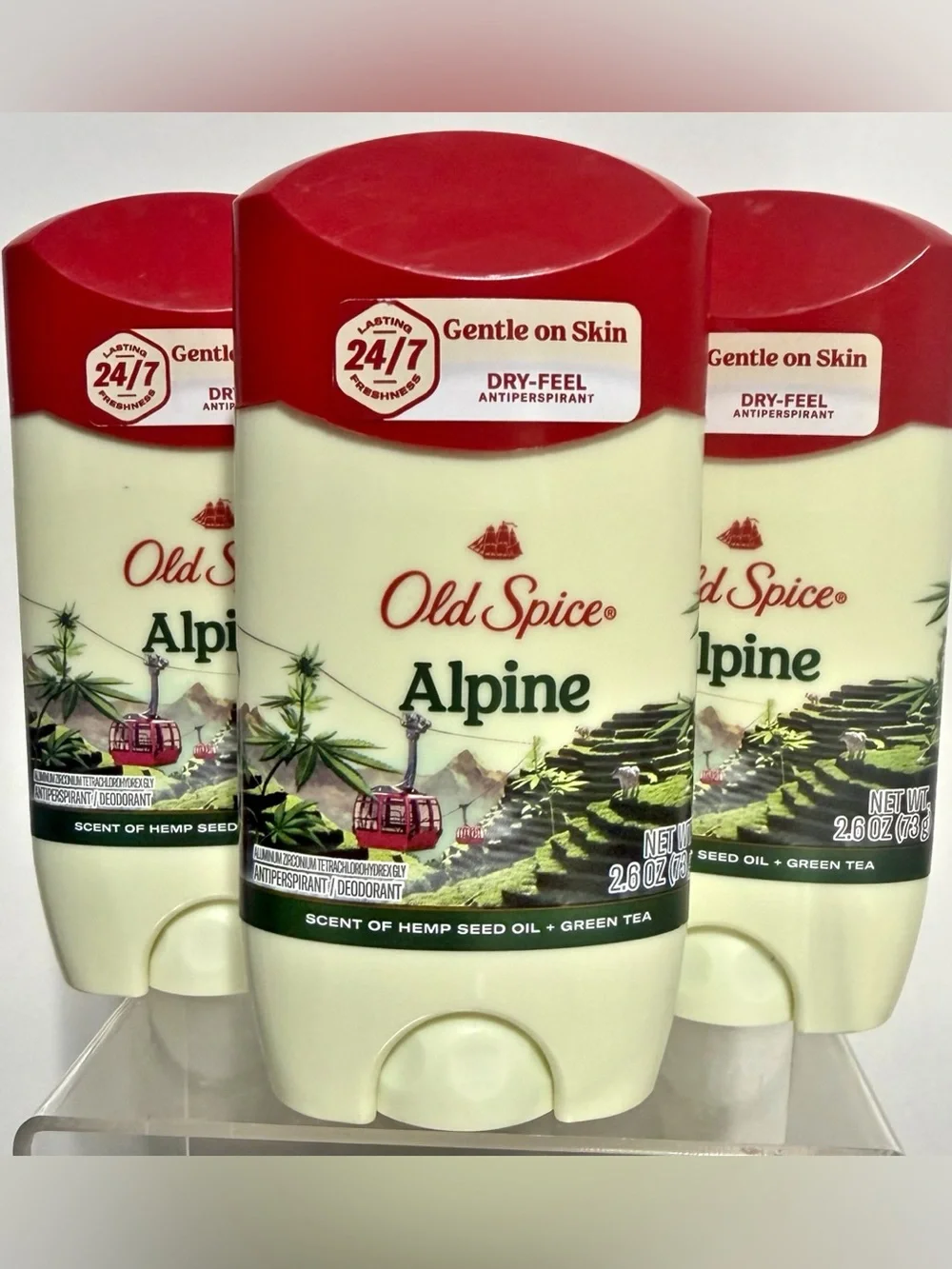 {3 Pack} Old Spice ALPINE Antiperspirant Deodorant 2.6oz Exp 11/2026 ~ NEW